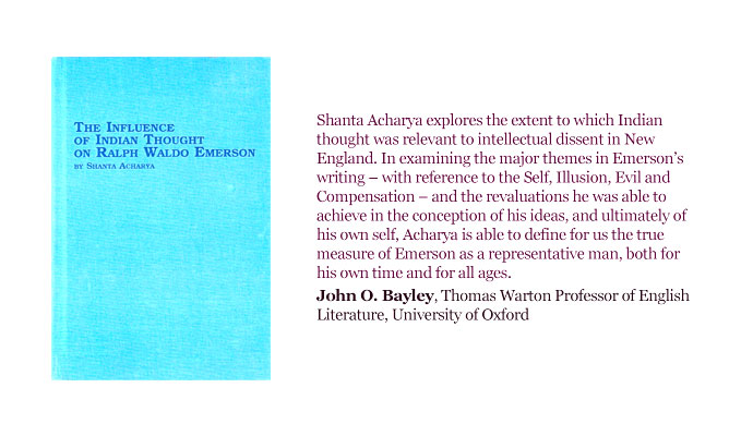 Image of book cover for 'The Influence of Indian Thought on Ralph Waldo Emerson'